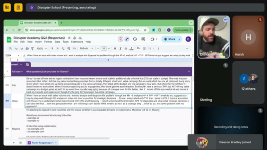 Disrupter Academy Q&A Apr 24 2025