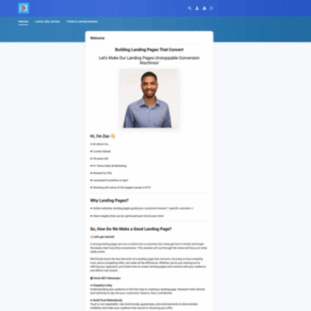 Building Landing Pages that Convert with Zac Bray