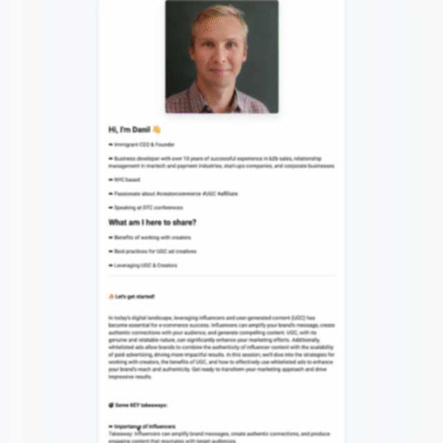 Mastering Influencers & UGC with Danil Saliukov