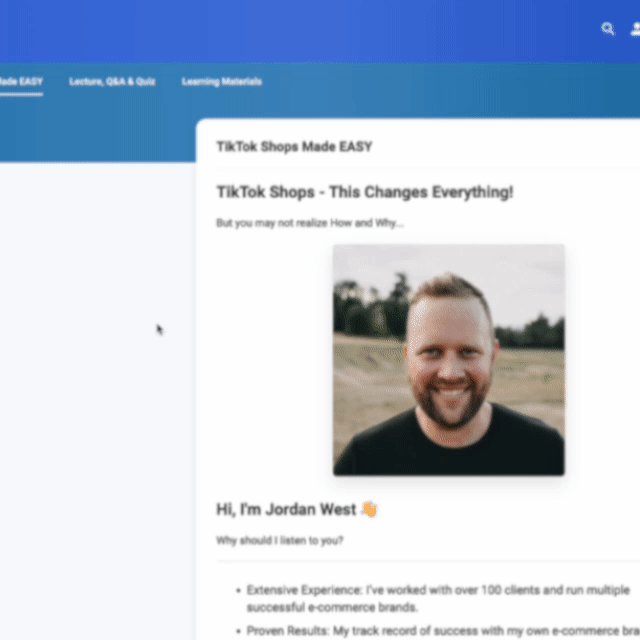 TikTok Shops Made EASY with Jordan West