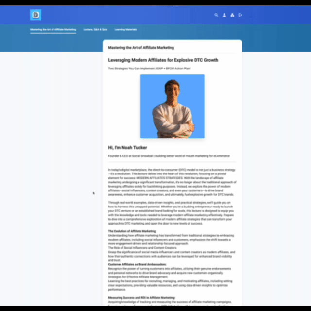 Mastering the Art of Affiliate Marketing with Noah Tucker [Masterclass Bundle]