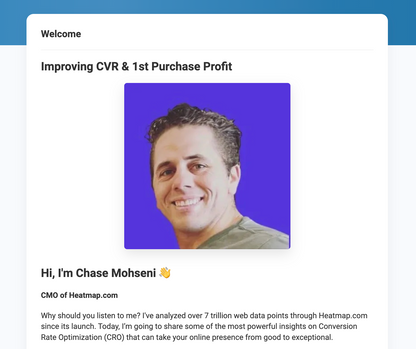 Improving CVR & 1st Purchase Profit with Chase Mohseni [Masterclass Bundle]